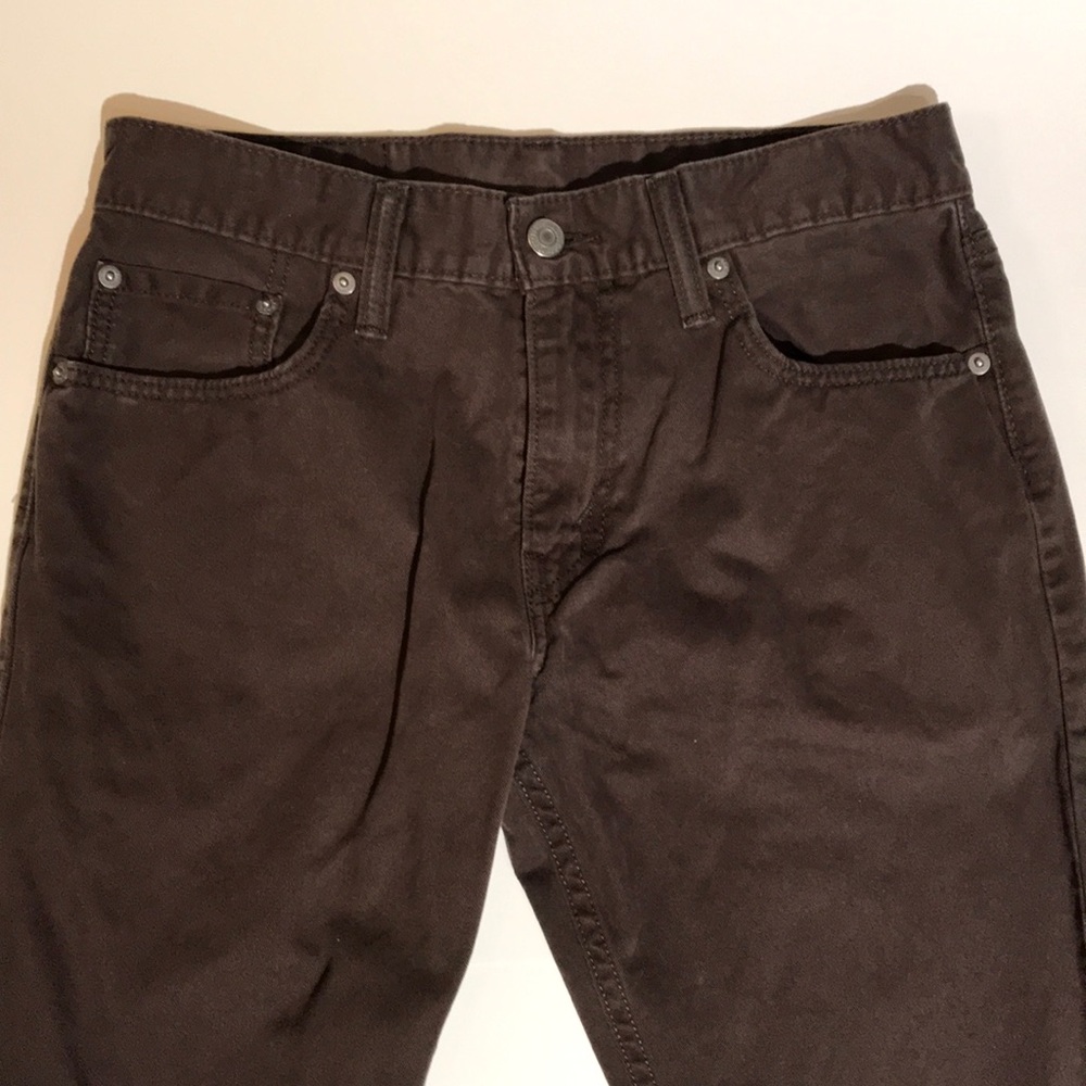 Levis 511 White Tab Straight Drk Brown Pants 29x32
